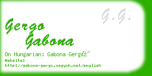 gergo gabona business card